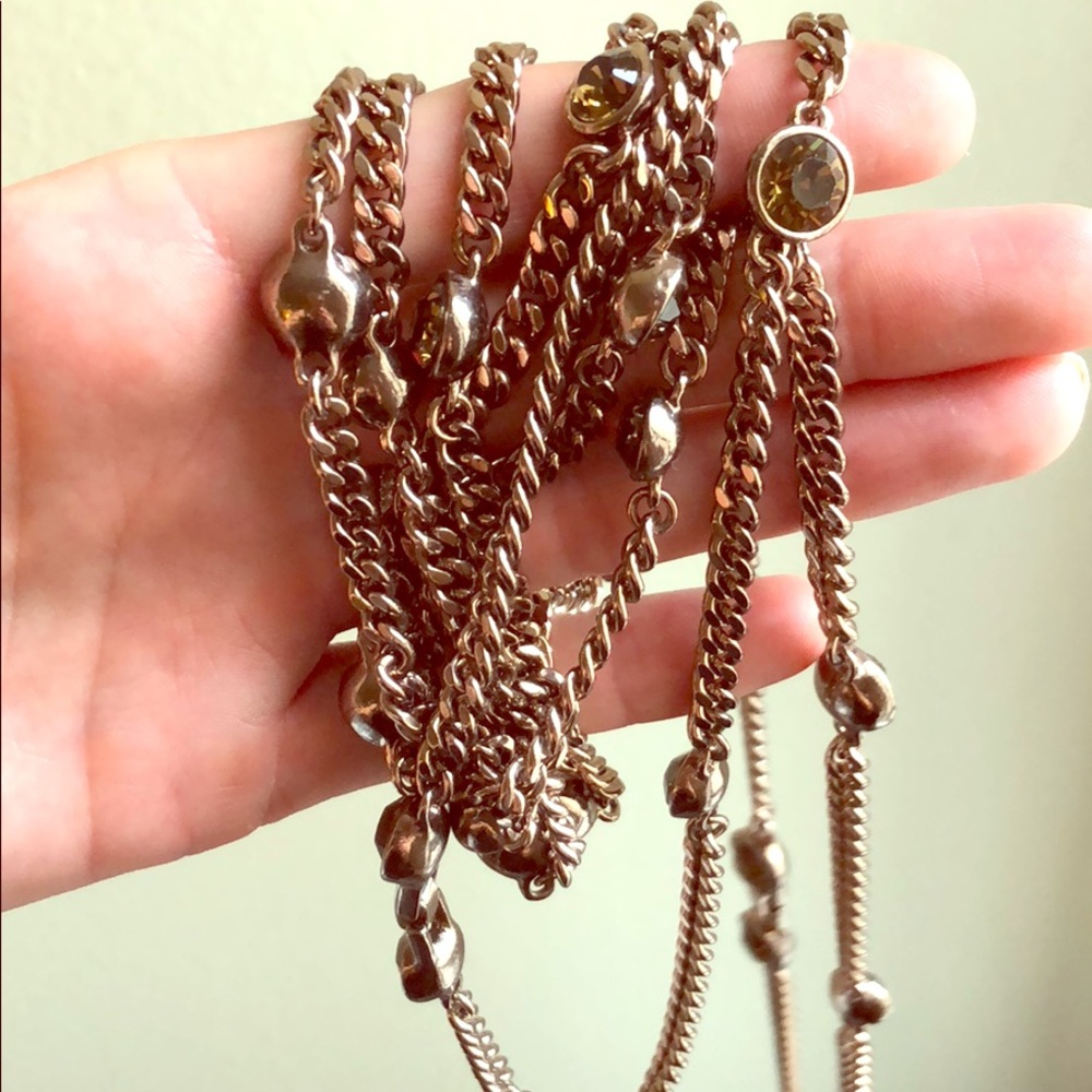 2x Henri Bendel copper necklaces